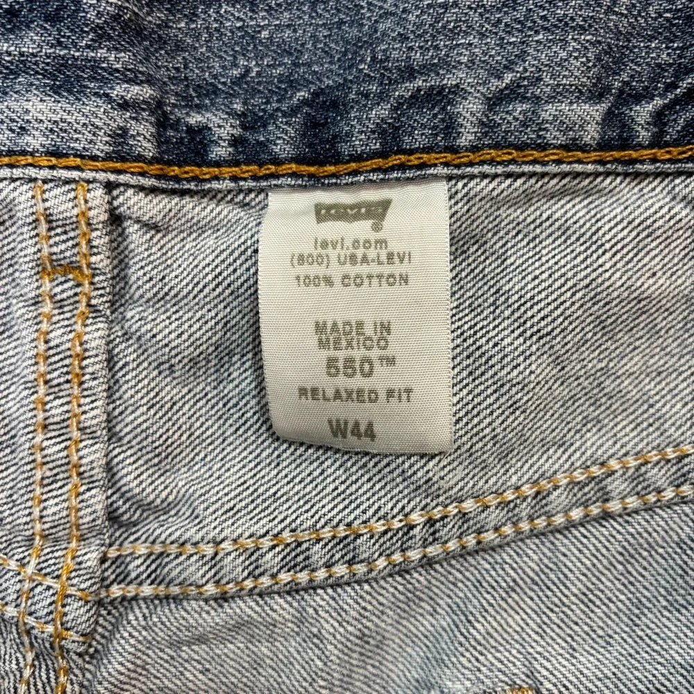 LEVI STRAUSS 569 Denim‎ Shorts Mens 44 Blue Relaxed Fit Medium Wash Jean